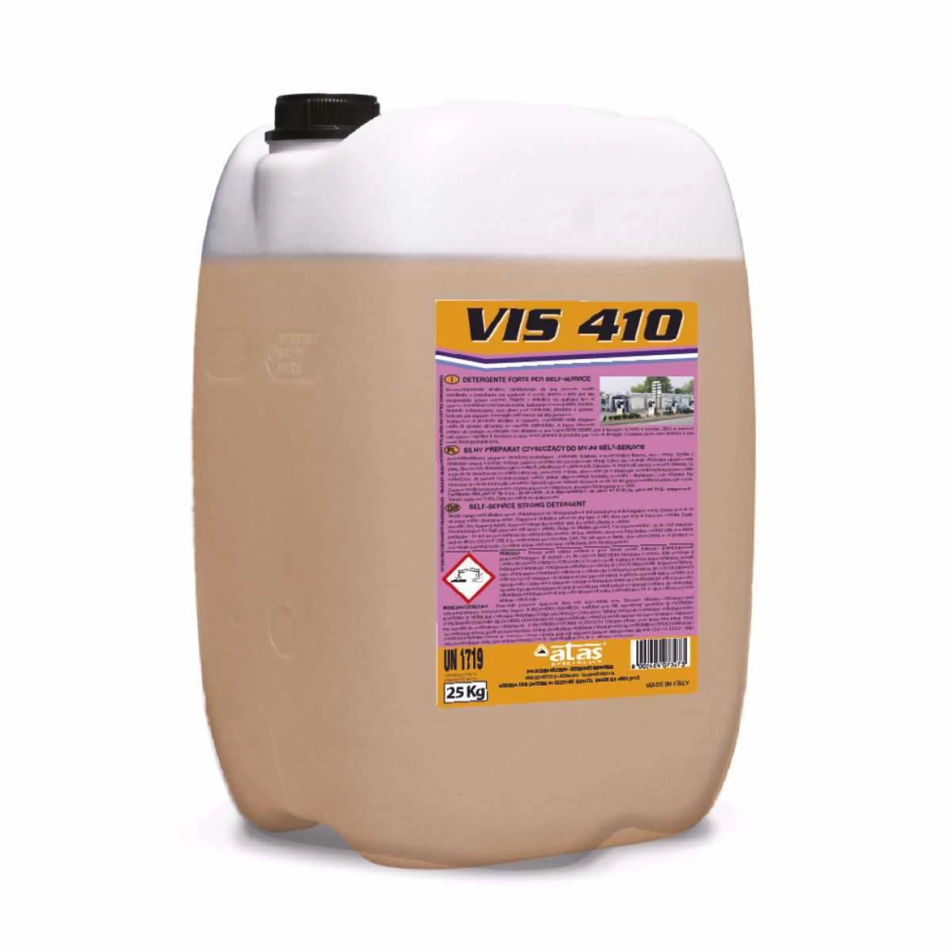 Aktivna pjena Atas VIS 410 za samouslužne praonice 1/25kg