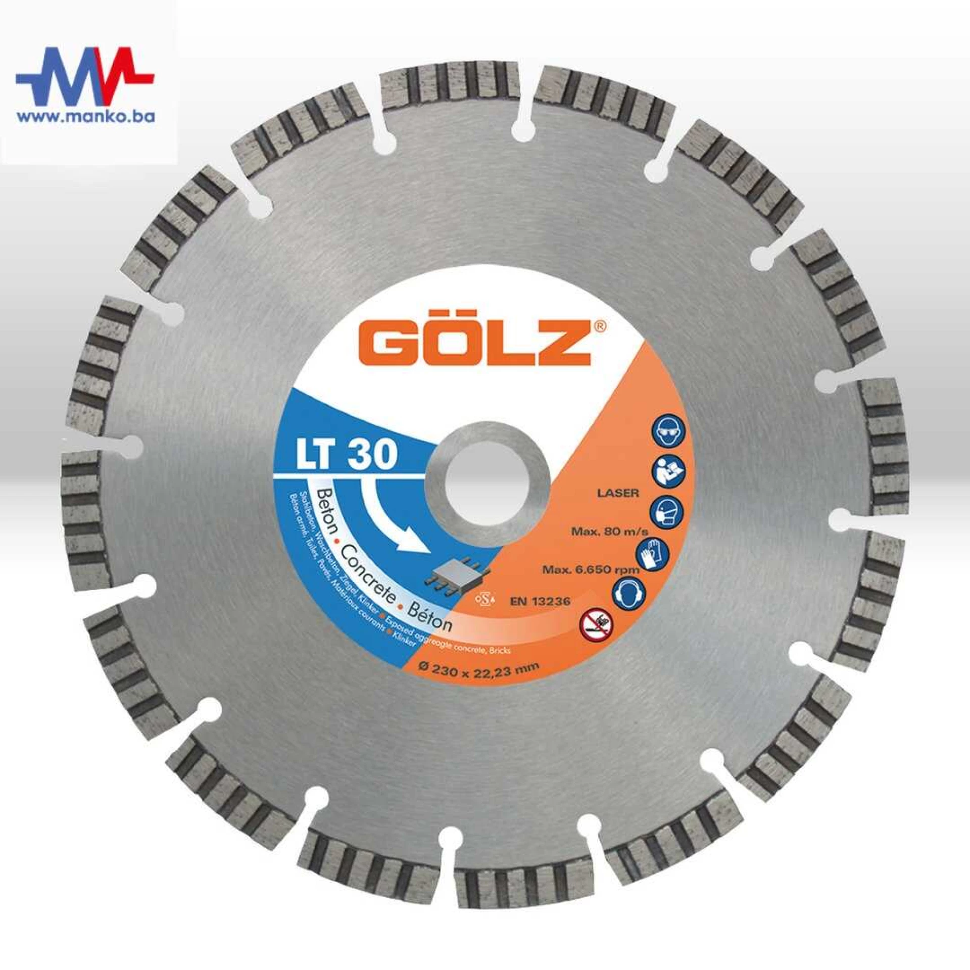 DIJAMANTNA REZNA PLOČA LT30 350 mm BETON