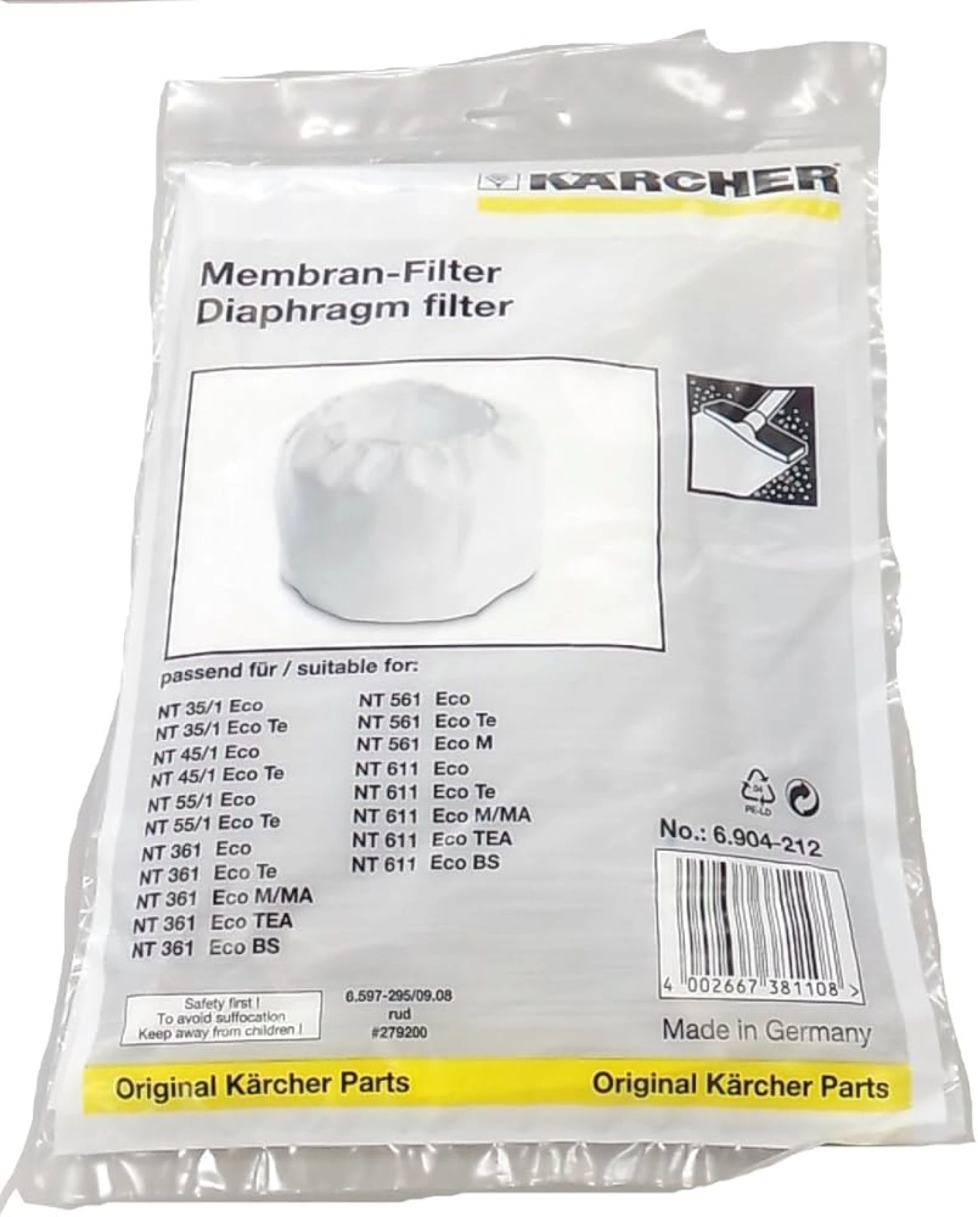 Membranski filtar NT 25, NT 35, NT 40, NT 45, NT 55, NT 75, NT 361, NT 561, NT 611, Xpert NT 360 - Slika 2